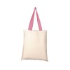 Coloured Handle Cotton Totes pink